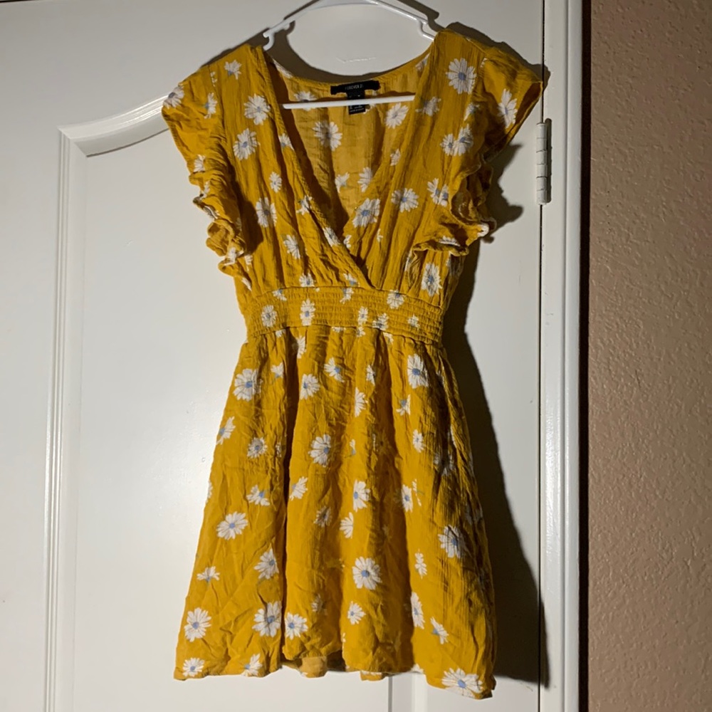Yellow Floral Mini Dress | Forever 21